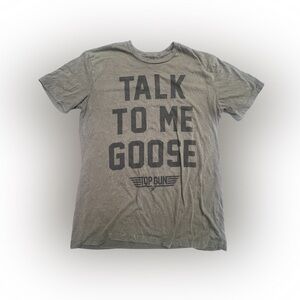 Top Gun 'Talk To Me Goose' Short Sleeve Tshirt - Olive Size S